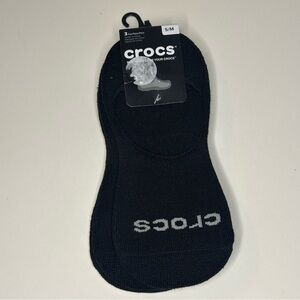 Crocs Unisex S/M Black Footie Hidden Liner Socks 3-Pack Womens 5-10/Mens 5-8 NEW